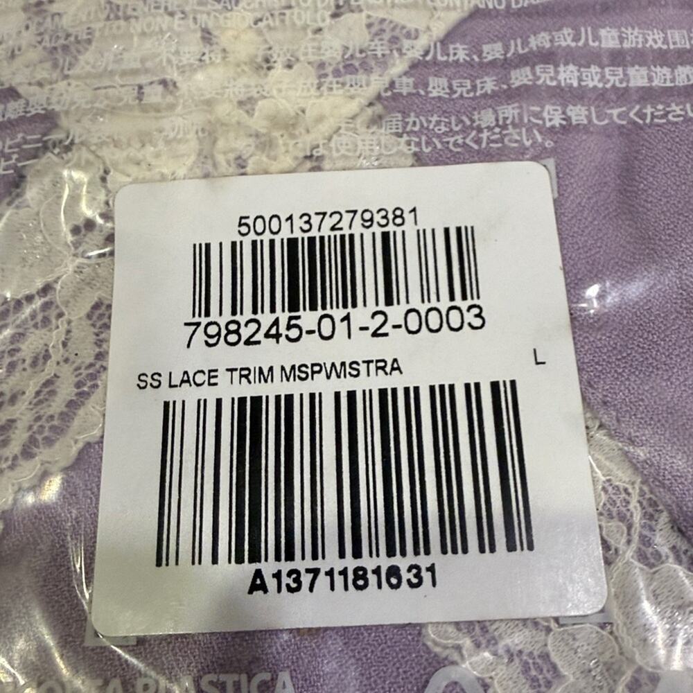 Old Navy Spring Wisteria Fit & Flare Crepe Lace-Trim mini dress - Picture 9 of 11